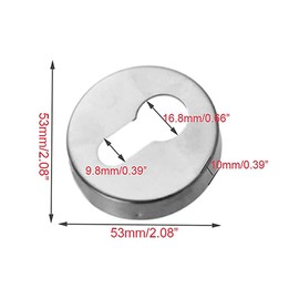 Keyhole Covers, Pack of 2 Stainless Steel Keyhole Covers, Round Rosette Profile Cylinder Keyhole Cover, Door Lock Striker Cover for Front Doors, with Screws, High Strength, Wear-Resistant