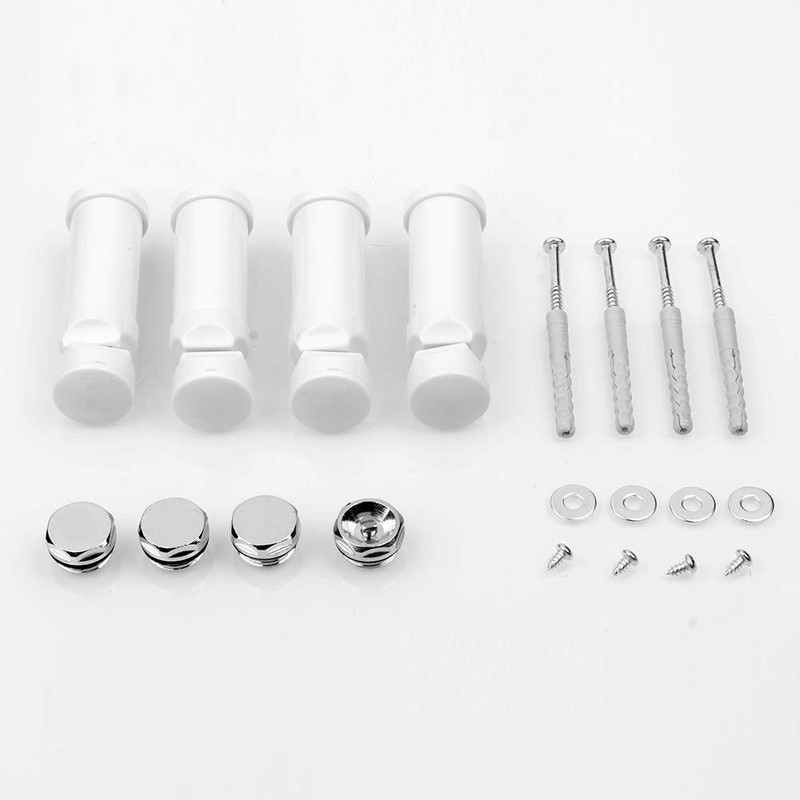 euroharry Bracket for Bathroom Radiator in White Chrome and Black