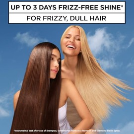 Garnier Keratin Sleek Conditioner for Dry Hair Prone to Frizz, Up to +93% Shinier Hair, Up to 3 Days of Sleek & Shine, with 10% Keratin Smoothing Complex and Argan Oil, Shiny Hair Conditioner, 200ml