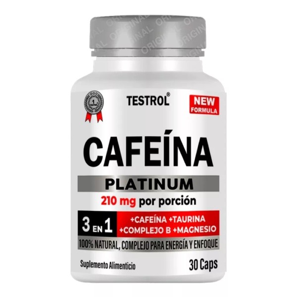 Testrol Cafeina Platinum Testrol 30 Capsulas
