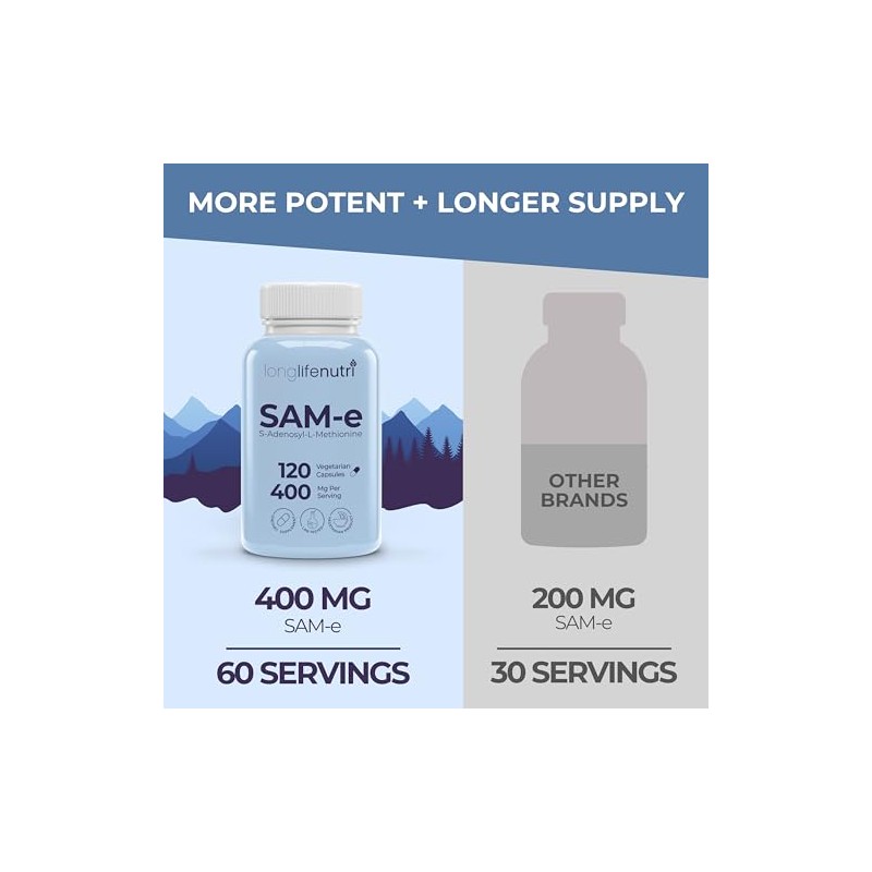 Longlifenutri Sam-e 400 Mg ? 120 C?psulas Vegetarianas