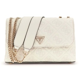 GUESS Adelasia Convertible Xbody Flap Bag Creme White