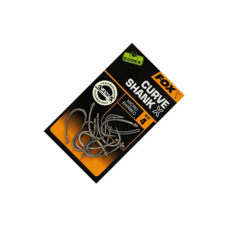 Fox Edges Curve Shank X - 10 Carp Hooks, Size: