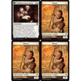 WEDDING ANNOUNCEMENT w/ 3 Human Token mtg NM-M Innistrad Remastered Rare