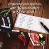CraftSaints Recipe Binder 8.5x11, 3 Ring DIY Cookbook Kit 12