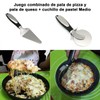 EDINNO Juego De Pizza, Rebanador de pizza de acero inoxidable,