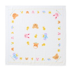 Miki House 46-8341-383 Gauze Bath Towel, Bath Towel, Bath, 100% Cotton, Made in Japan, 35.4 x 35.4 inches (90 x 90 cm), Baby Preparation, For Boys and Girls, Baby, Kids, Baby Clothing, Baby Shower,