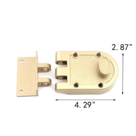 MY MIRONEY Jimmy Proof Deadbolt Lock Heavy Duty Safety Single Cylinder Locking Deadbolt with Keys Gold