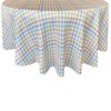 Newbridge Easter Sunshine Gingham 70 Inch Round Fabric Tablecloth, Indoor