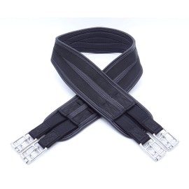 QiK Sports English AirFoam Cushion Shaped Girth - Black (50)