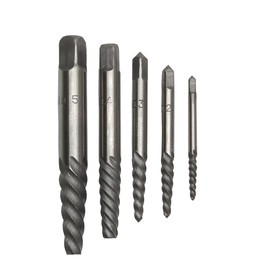 Drill America - DEWEZS1-5 5 Piece Carbon Steel Screw Drill Bit Extractor Set with 5-Extractors, Sizes #1 - #5, DEWEZ Series