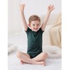 JunNeng Bamboo Viscose Toddler Pajamas,Baby Boy Girl Solid Snug Fit