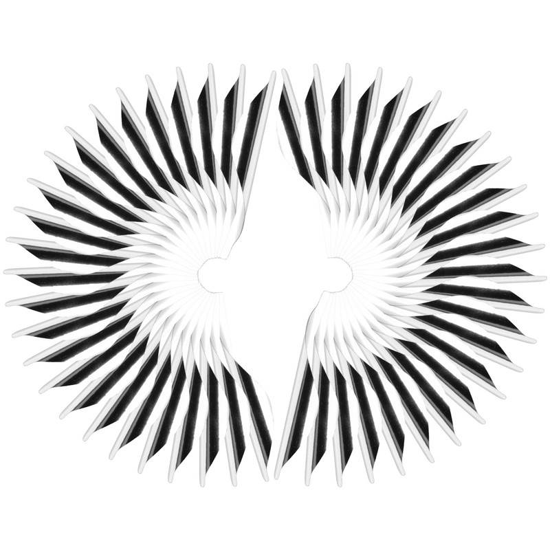 50Pcs 2.4in Arrows Vanes DIY Spiral Feather Wing Competitive Bow