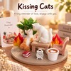 Sleepy Cat Desk Decor, Mini Cat Figurine, Encouragement Gift for