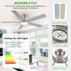 Ceiling Fans with Lights, 56" Flush Mount Ceiling Fan with