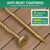 FMhotu 8 Inch Heavy-Duty Outdoor Deck Screws, 50Pcs Star Drive