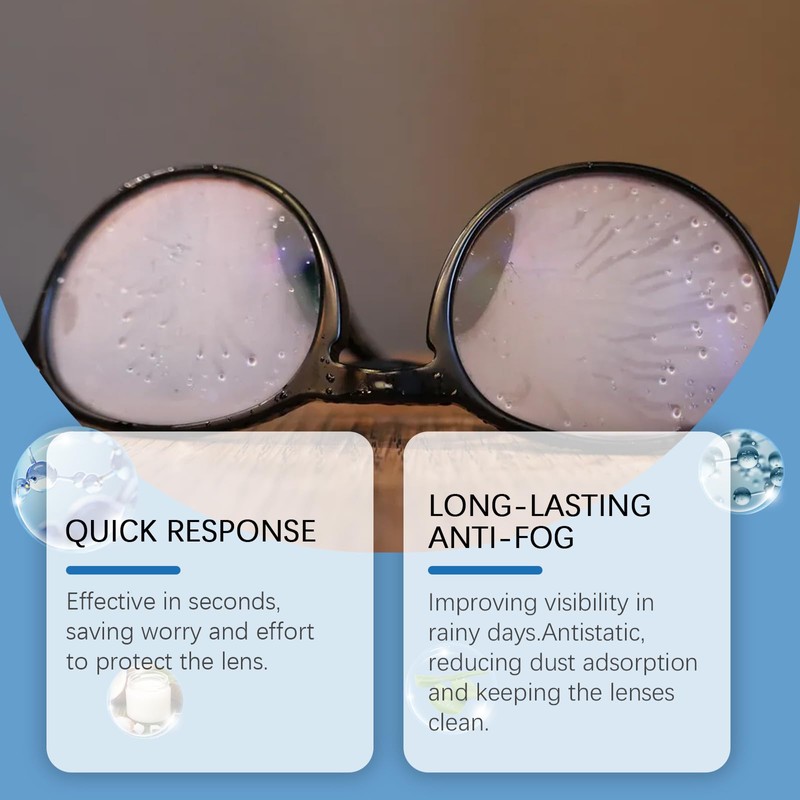 Anti Fog Spray for Glasses,Anti-Fog Eyeglass Lens Cleaner Spray 30ml