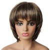 AIYLMZ Short Curly Layered Pixie Cut Synthetic Wig with Wig