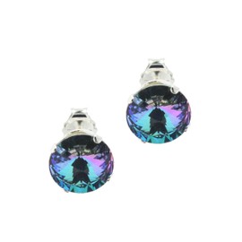 pewterhooter London Collection Women's Sparkling Sterling Silver Crystal Earrings with Gift Box. (Starlight)