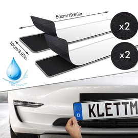 Frameless Number Plate Holder [Extra Strong & Legal] Number Plate Holder , Pack of 2, Frameless License Plate Holder with Bomb-proof Hold, Extremely Strong and Weatherproof, 50 x 10 cm