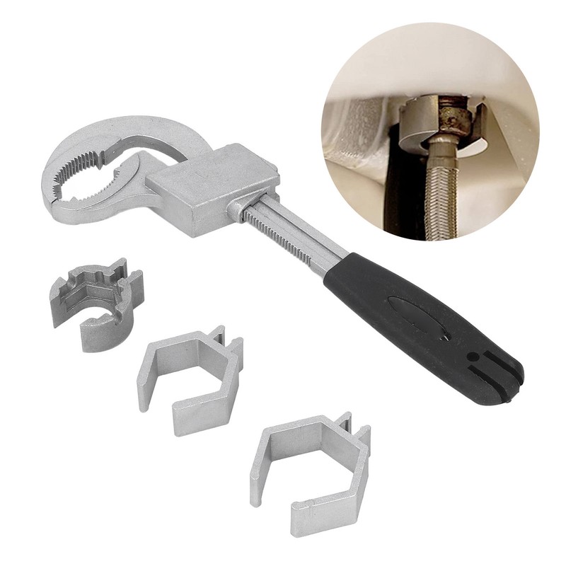 Multifunctional Wrench Double Ended Adjustable Opening Aluminium Alloy for Basin