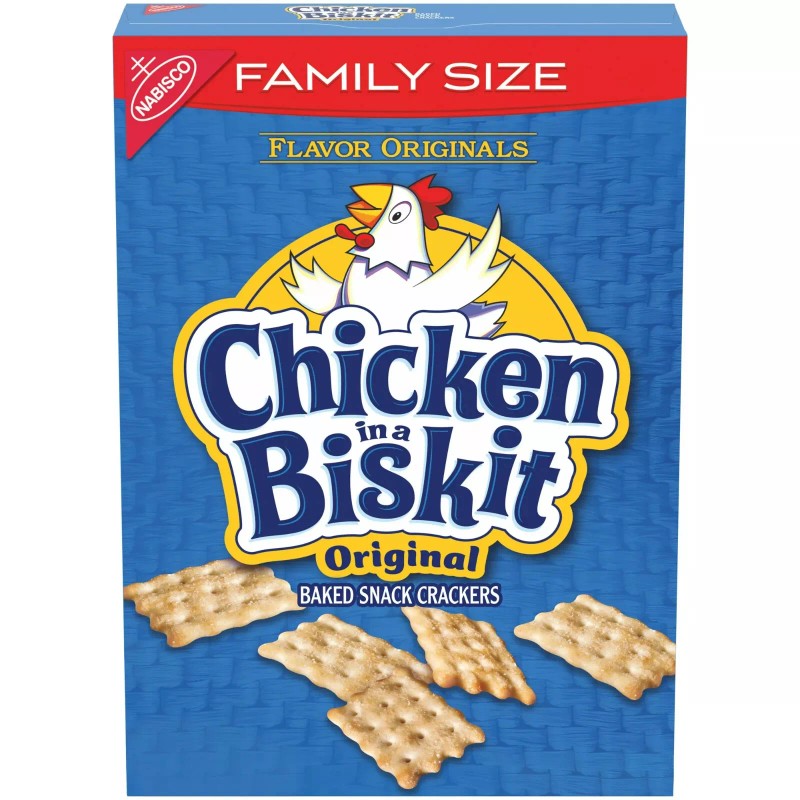 Chicken in a Biskit Original Baked Snack Crackers, Family Size,