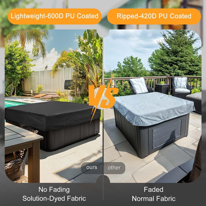 NettyPro Hot Tub Cover Protector Waterproof Outdoor SPA Cover Cap
