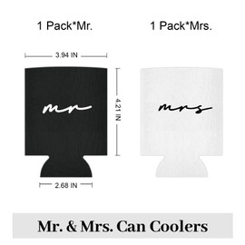 Mr&MrsGifts Mr and Mrs Gifts Wedding Can Coolers Engagement Gifts for Couples Honeymoon Essentials