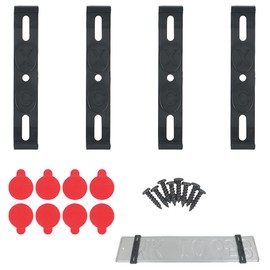 NHQZ Number Plate Holder Set for 2 Number Plates, Frameless Number Plate Holder, Frameless Number Plate Holder for Any Car, Number Plate Panels for 110 mm Number Plate Frame, Not for Austria