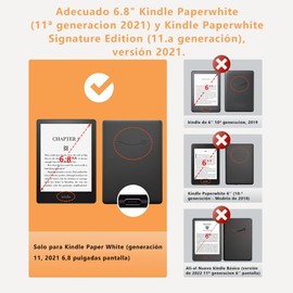PUBAMALL Funda Compatible para Kindle Paperwhite (11th Generation-2021), con la función Auto Sleep Wake, para Kindle Paperwhite 2021, 6.8 Inch y Kindle Paperwhite Signature Edition (Cielo Estrellado)