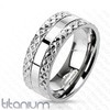 Paula & Fritz® Mens Silver Pyramid Design Titanium ium Grade