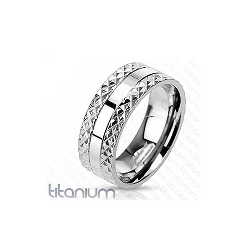 Paula & Fritz® Mens Silver Pyramid Design Titanium ium Grade