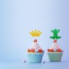 24pcs Frog Cupcake Toppers, Rainforest Frog Cupcake Toppers, Green Glitter