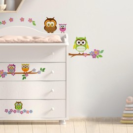 WALPLUS Kids Room Decor: Animal, Princess & Floral Wall Stickers for Nursery, Bedroom & Playroom (33 Pcs, 100x60cm)