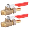2pcs 1/4 Thread Ball Valves Corrosion Resistance Shut-off Switch Air