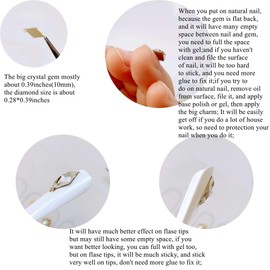 NAIL ANGEL 11Sheet/Set Nail Art Adhesive Sticker with Crystal Gem Rhinestones 3D Charms Nail Art Decoration (10252)