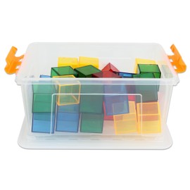 Betzold - Transparent Blocks, Colourful Building Blocks for Light Table, Includes Box
