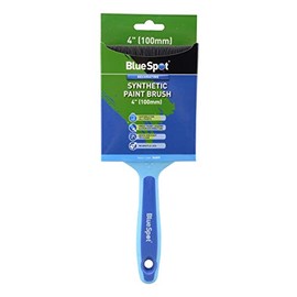 Blue Spot Tools 36009 4" (100mm) Synthetic Paint Brush with Soft Grip Handle, No Bristle Loss