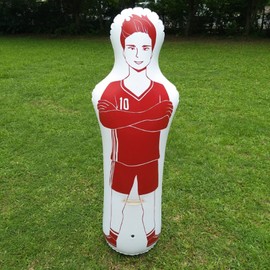 Dummy Fussball, Fussball Dummy, Football Mannequin,Inflatable Football Training Dummy Tumbler Soccer 0.35m PVC Boxing Punching Bag 40x160cmRed