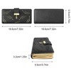 Molylove Women's Leather Wallet Purse Hollow Leaf Pattern Zipper Handbag