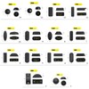 jojobasec 2 Pcs Luggage Feet Pads Luggage Replacement Part Bottom