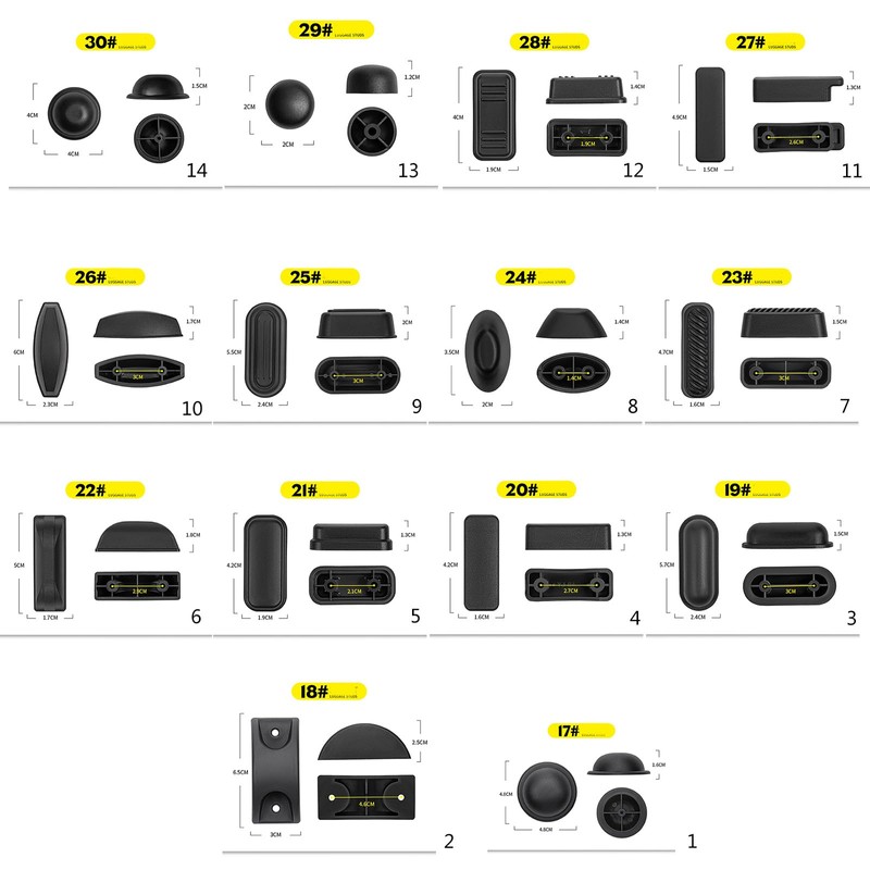 jojobasec 2 Pcs Luggage Feet Pads Luggage Replacement Part Bottom