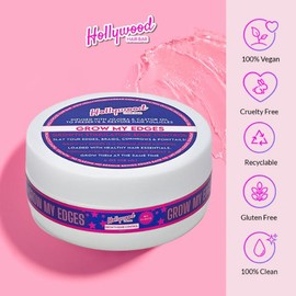 Hollywood HairBar Edge Control | Organic Castor, Paraben-Free Curly Gel for Smooth & Silky Hair