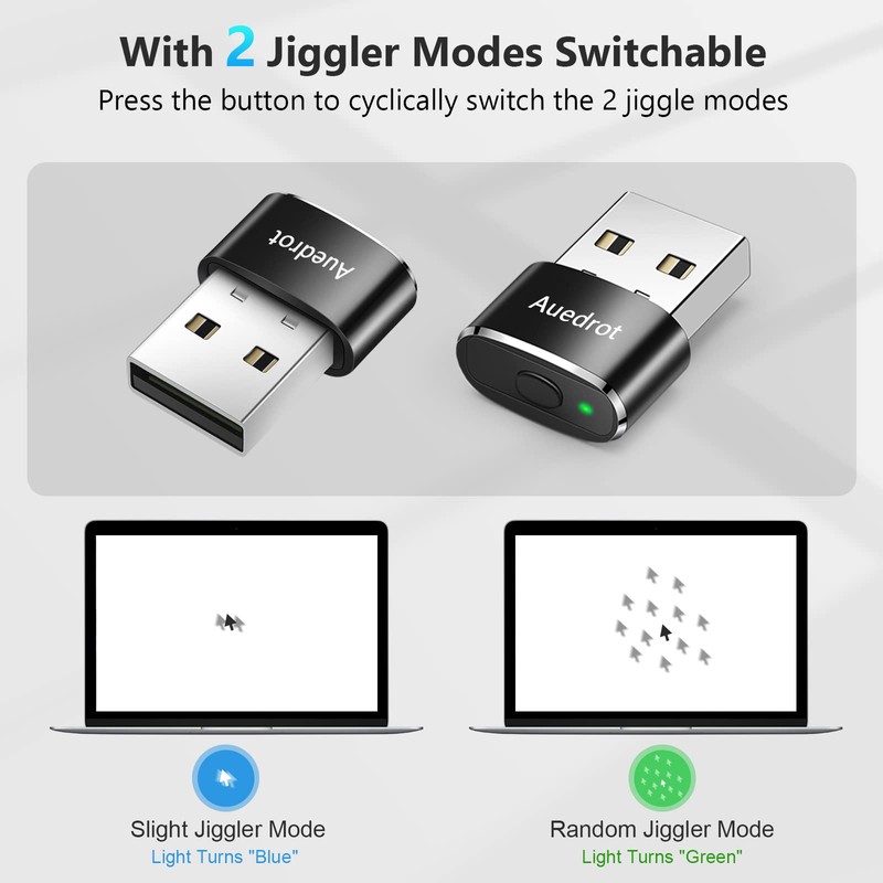 Mouse Jiggler Indetectable Metal USB Mouse Mover con Botón de