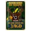 Hunting Therapy Tin Sign Funny Gift for Hunters and Nature