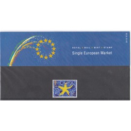 1992 SINGLE EUROPEAN MARKET STAMP Presentation Pack.