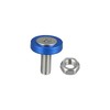 Motoforti 20pcs Motorcycle Blue Fender Bumper Washer Bolt Nuts Kit