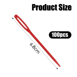 100 Pcs Plastic Hand Sewing Needles,7cm/2.7inch Hand Sewing Needles,Multicolor Big Eye Sewing Needles,Learning Needles,Big Eye Sewing Needles for DIY Sewing Handmade Crafts