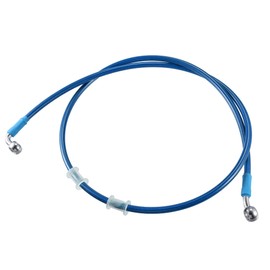 X AUTOHAUX Car Hydraulic Brake Line Oil Hose Pipe Fitting 28° 90°AN3 M10 Blue 120 cm