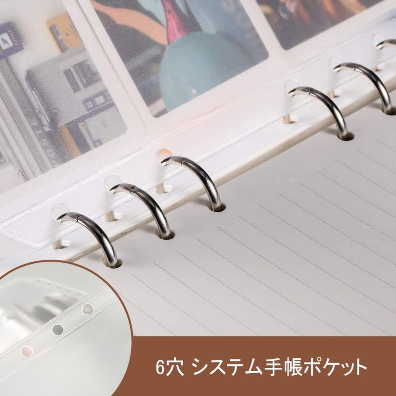DFsucces Binder Pocket, 6 Holes, Organization Pocket, Loose Leaf, Document